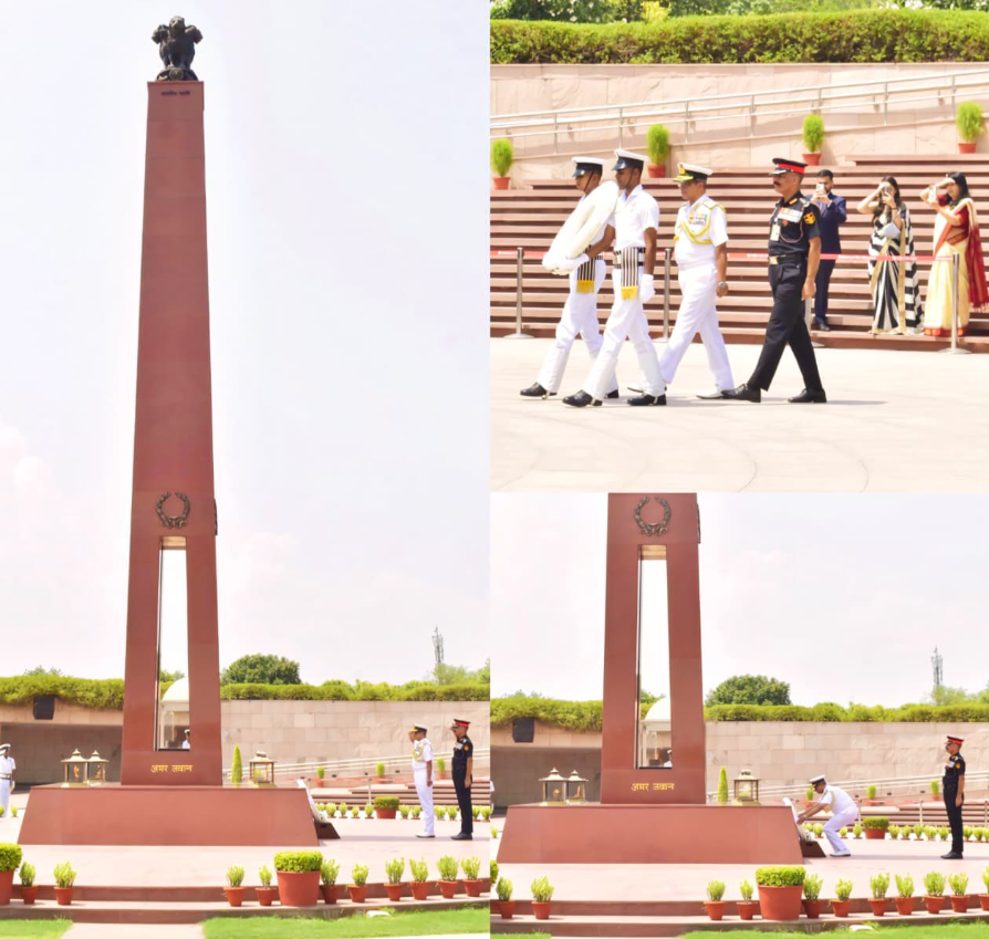 On superannuation from Armed Services, Rear Adm C Raghuram, VSM, paid homage at NWM on 25 Jun 26